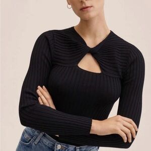 Calvin Klein Black Long Sleeve Top with Excellent condition